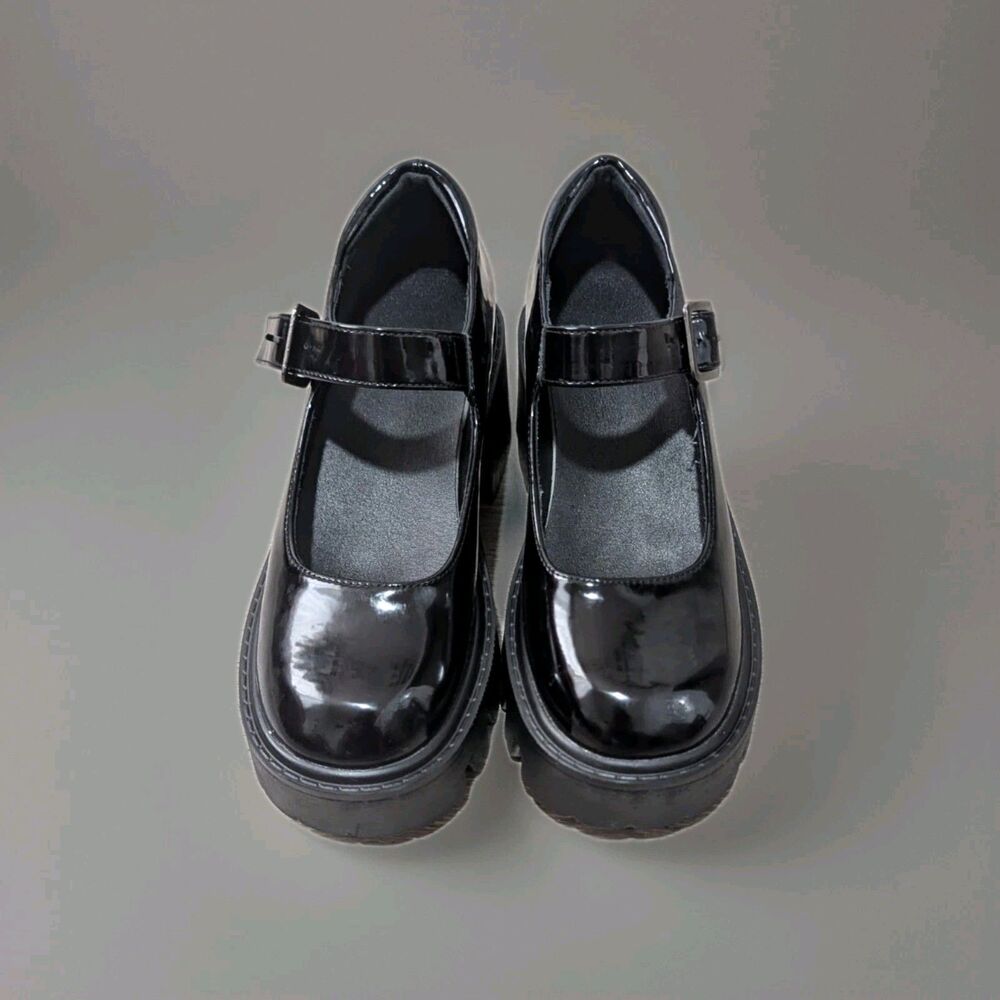Womens Platform Mary Jane Pumps Classic Buckle Round Toe Size 5.5